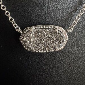Kendra Scott Elisa Silver & Silver Drusy Necklace